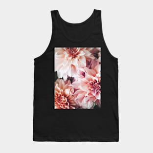 Flowers print, Pink, Pastel, Fashion print, Scandinavian art, Modern art, Wall art, Print, Minimalistic, Modern Tank Top